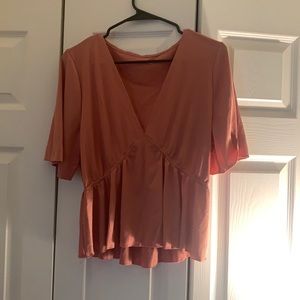 Shein pink babydoll top